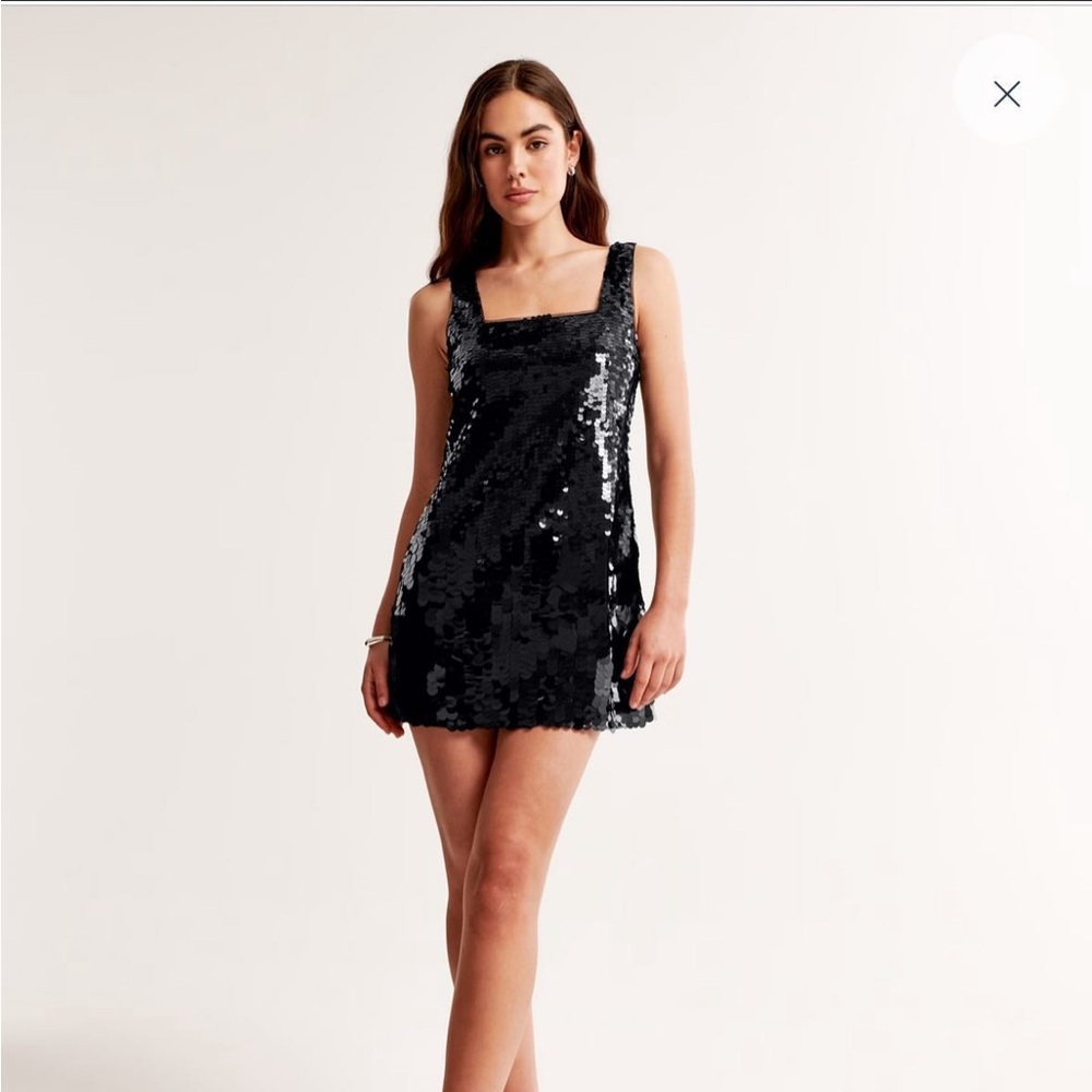 Abercrombie Sequin Black Mini Dress